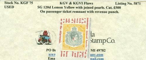 KGV & KGVI Flaws, Joined pearls and revenue punch -KGF75