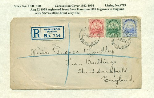 Caravels on Cover 1910-22, 100