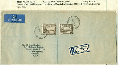 KGV & KGVI Parish Covers Hamilton January 26, 1960 KGPC 36
