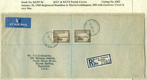 KGV & KGVI Parish Covers Hamilton January 26, 1960 KGPC 36