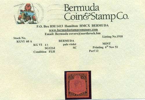 L1 Sixth printing November 1951 -KGVI 60a