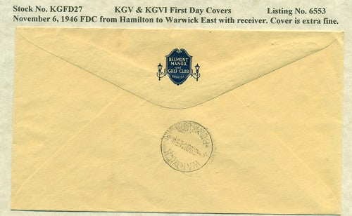 KGV & KGVI FDC Covers 11/6/1946 KG6C 27