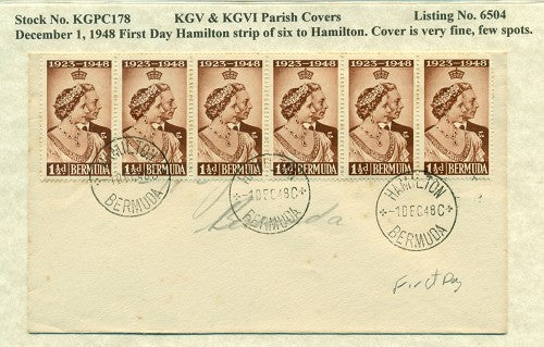 KGV & KGVI Parish Covers Hamilton December 1, 1948 KGPC 178 KGPC 178