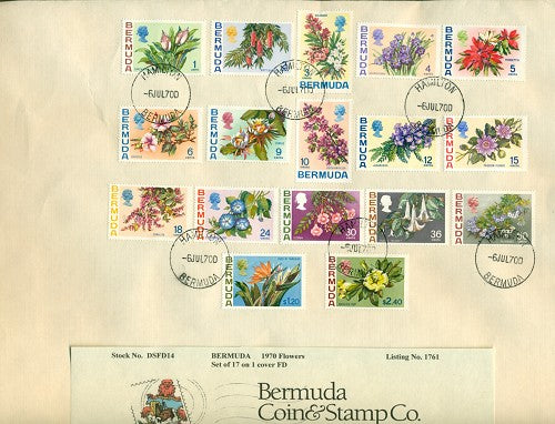 1970 Flower 17 stamps July '70