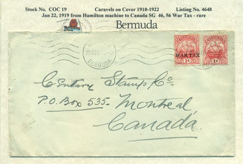 Caravels on Cover 1910-22, 19